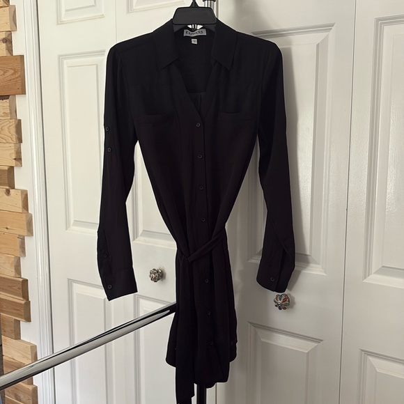 Express Black portofino shirt dress - Picture 2 of 6